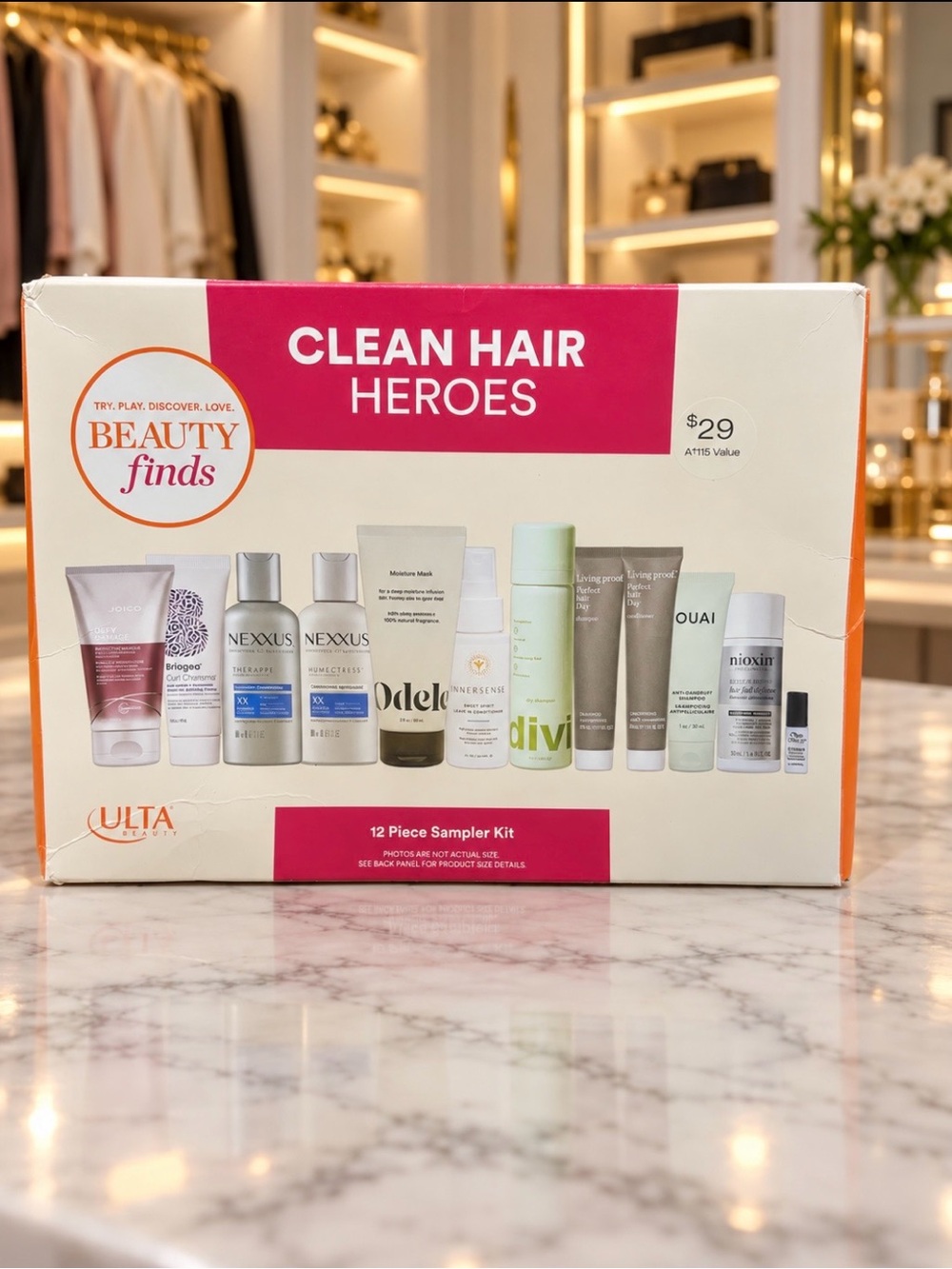Ulta Beauty Clean Hair Heroes Sampler Kit - Pink, White, Orange